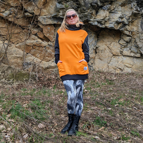 Mikina TULP neon pruh