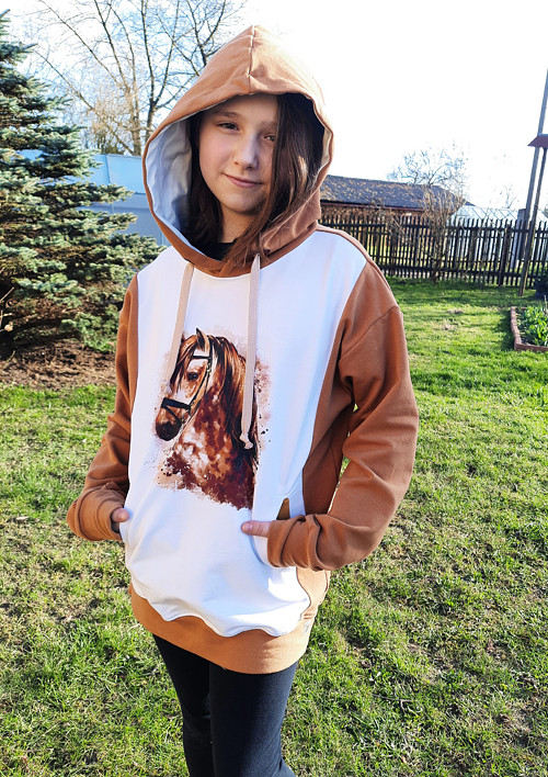 Mikina oversize - Miluju koně vel. 158