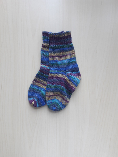 Ručně pletené dětské ponožky - chodidlo 16 cm