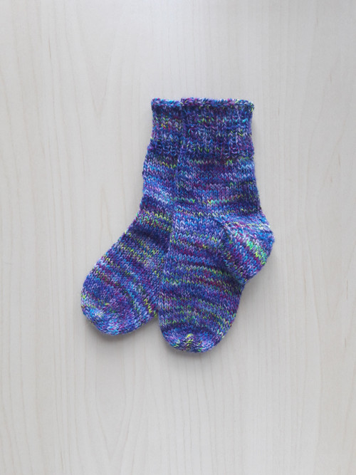 Ručně pletené dětské ponožky - chodidlo 14 cm