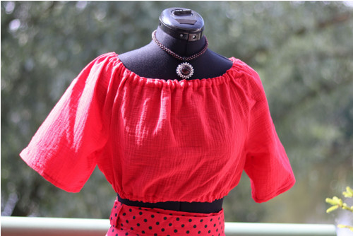 Mušelínový crop top, více barev, sleva pc 380 Kč