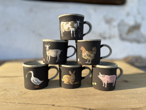 Hrníčky espresso set Zvířátka na farmě