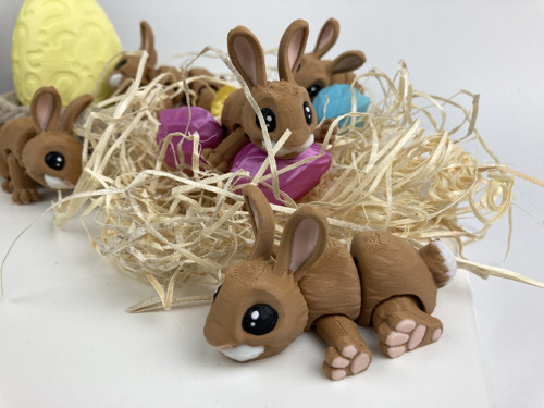 Mini králíček světle hnědý - 3D tisk — foto 1