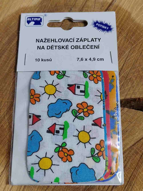 Nažehlovací záplaty 7,6x4,9 cm dětské mix 10 ks č5