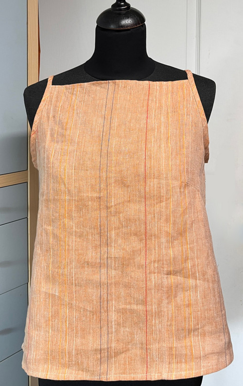 Vzor Ista-proužek, útek oranžová-, š.158cm, 160g/m