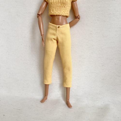 Žluté džíny 3/4 pro Barbie
