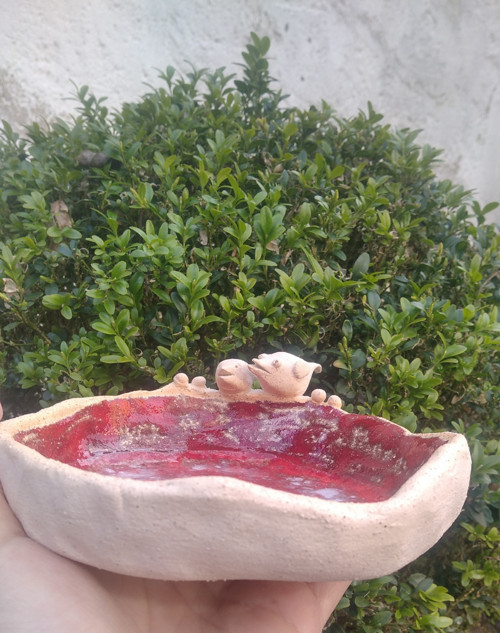 Keramické pítko pro ptáky — foto 1