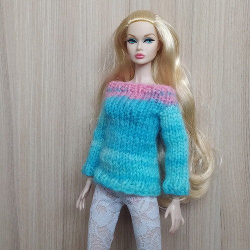 Pletený svetr pro Barbie, Poppy Parker nebo IT