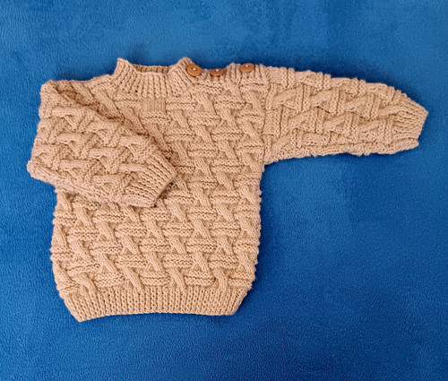 Teplý pletený pulovřík - vel.74