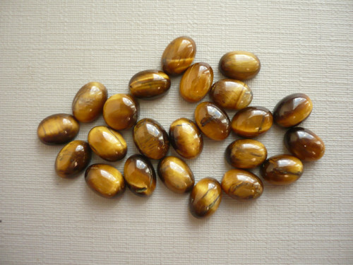 Kabošon - tygří oko 7 mm, 1 ks