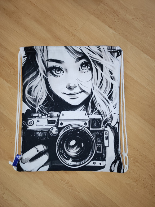 Vak na záda fotografka.