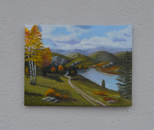 Originál, Podzimní olej na plátně, 40 x 30 cm