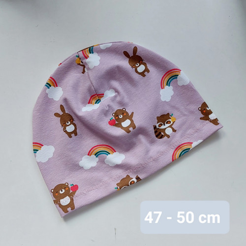 Fialkovo růžová čepička 47 - 50 cm
