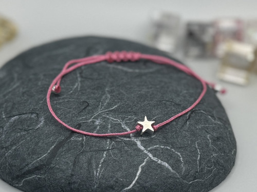 Minimalistický náramek - Tiny star (růžová)