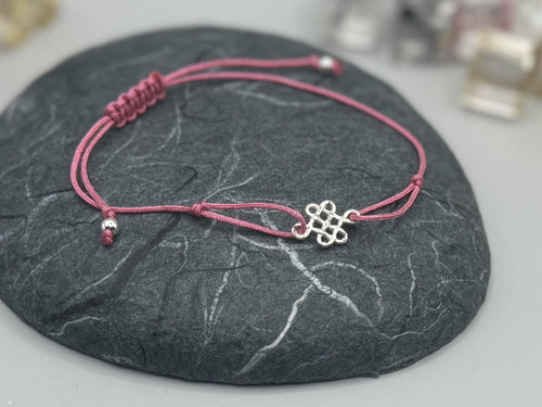 Minimalistický náramek - Celtic knot (růžová) — foto 1
