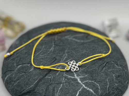 Minimalistický náramek - Celtic knot (žlutá)