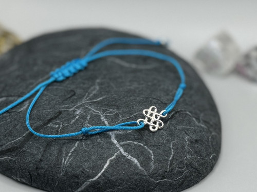 Minimalistický náramek - Celtic knot (tyrkysová)