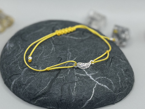 Minimalistický náramek - Angel wing (žlutá)