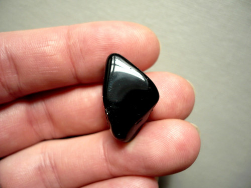 Trom. kámen - obsidián kouřový 25 mm, č.34
