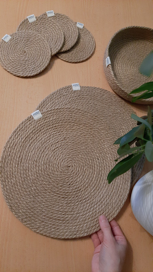 Kulaté jutové prostírání 30cm