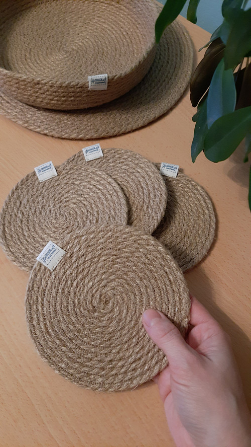 Kulaté jutové podložky 13cm