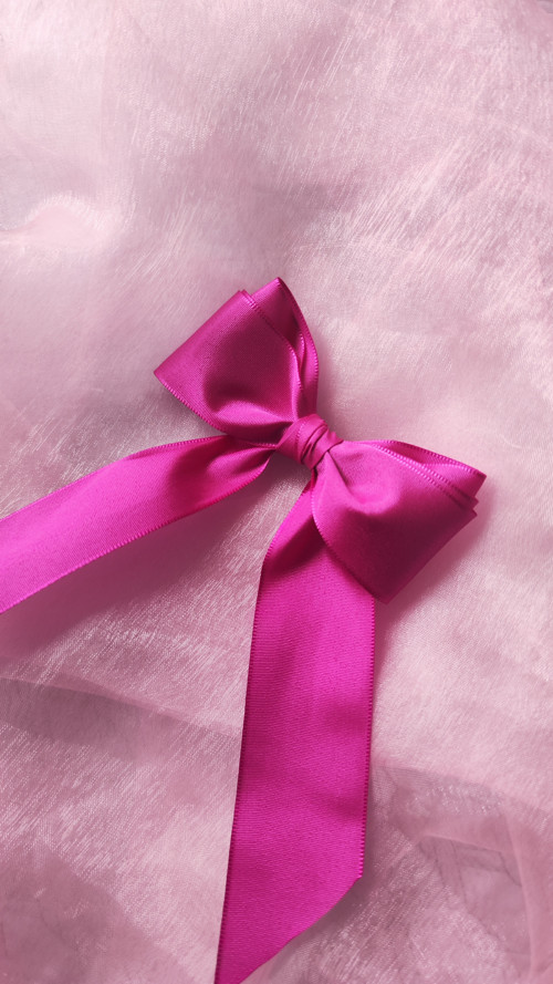 Coquette "Fuchsia" - Spona do vlasů s mašlí.