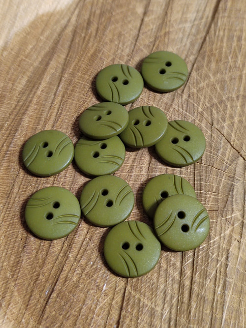 Knoflík malý dvoudírkový zelený