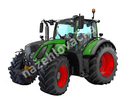 Nažehlovačka s traktorem FENDT 7x5 cm