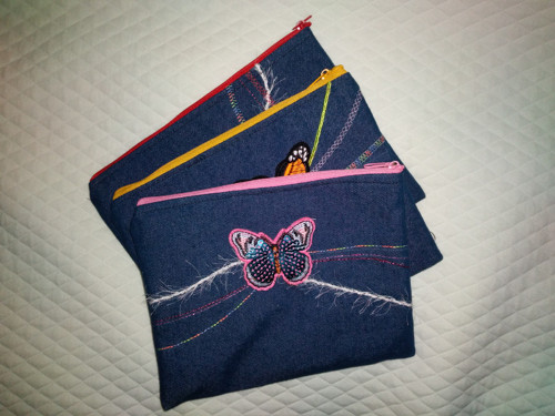 Love jeans motýl 20x15cm