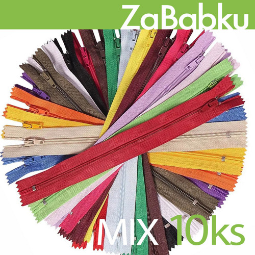 Zipy 24cm (20cm) / Mix 10 kusů
