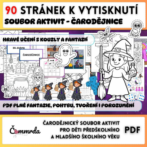 Čarodějnický soubor aktivit (PDF k tisku)