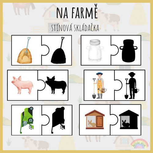 Na farmě, stínová skládačka