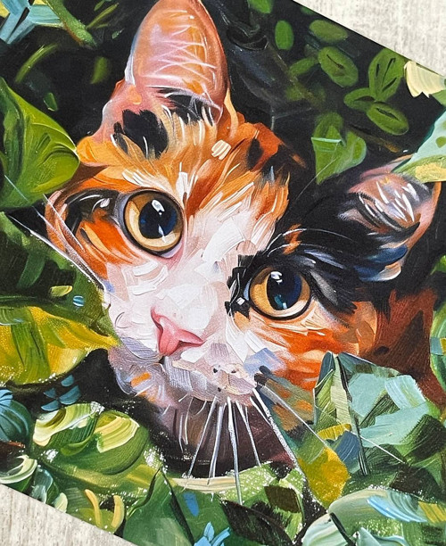 Art print Strakatá kočka P0014