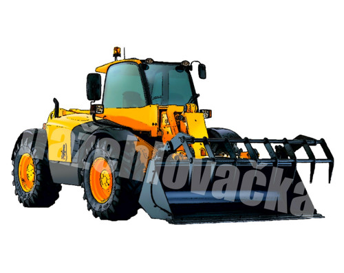 Nažehlovačka JCB manipulátor 10x5 cm — foto 1