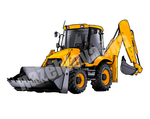 Nažehlovačka JCB 3CX 8x4 cm — foto 1