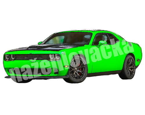 Nažehlovačka Dodge Challenger 7x3 cm — foto 1