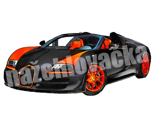 Nažehlovačka Bugatti Veyron 7x3 cm