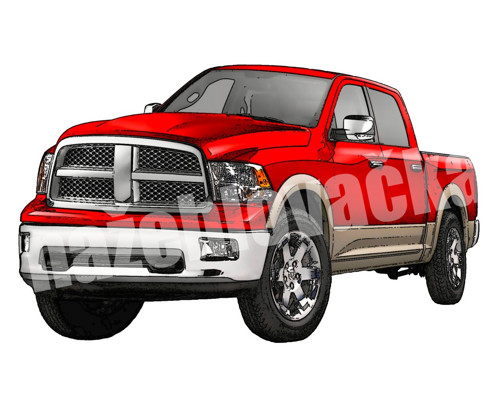 Nažehlovačka Dodge Ram 7x4 cm