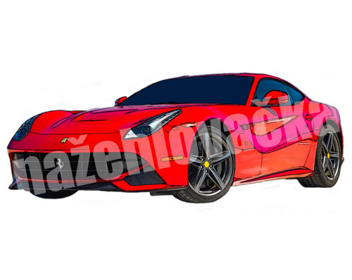 Nažehlovačka Ferrari F12 Berlinetta 10x4 cm