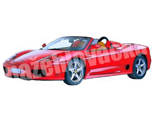 Nažehlovačka Ferrari 360 Modena 10x3 cm