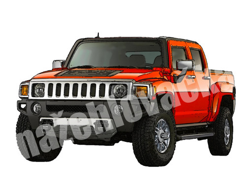 Nažehlovačka Hummer H3T Alpha 10x5 cm