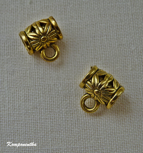 Šlupna starozlato 9x8x4mm 2kusy