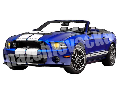 Nažehlovačka Ford Mustang Shelby GT500 10x5 cm