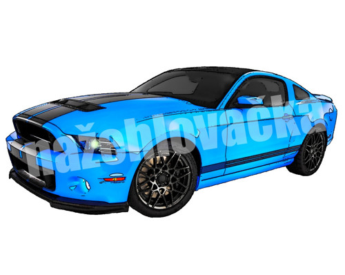 Nažehlovačka Ford Mustang Shelby GT500 II 7x3 cm