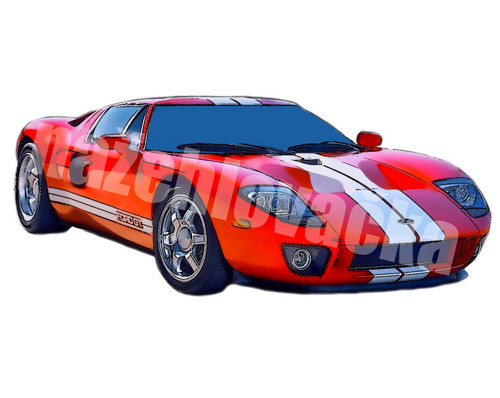 Nažehlovačka Ford GT40 10x4 cm