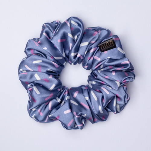 Saténová gumička do vlasů scrunchie OVÁL
