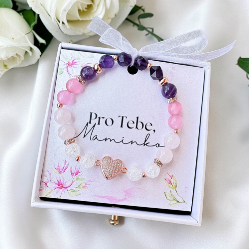 Luxusní náramek Corinne z minerálů pro maminku
