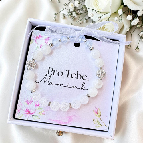 Luxusní náramek Teresa z minerálů pro maminku