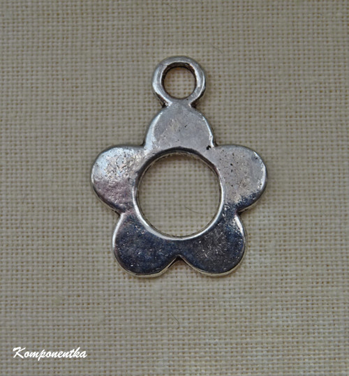 Kovový přívěsek kytička 20x16mm 1kus