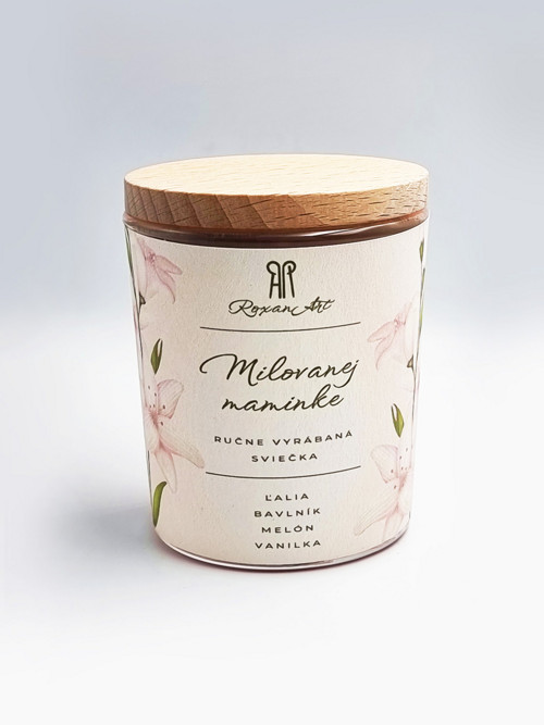 Milované mamince - sójová svíčka ve skle, 205 ml